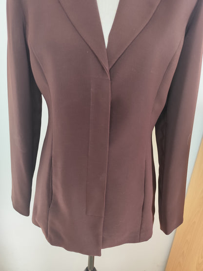 Blazer structuré vintage Bordeaux - Ici et Maintenant -  Taille 38