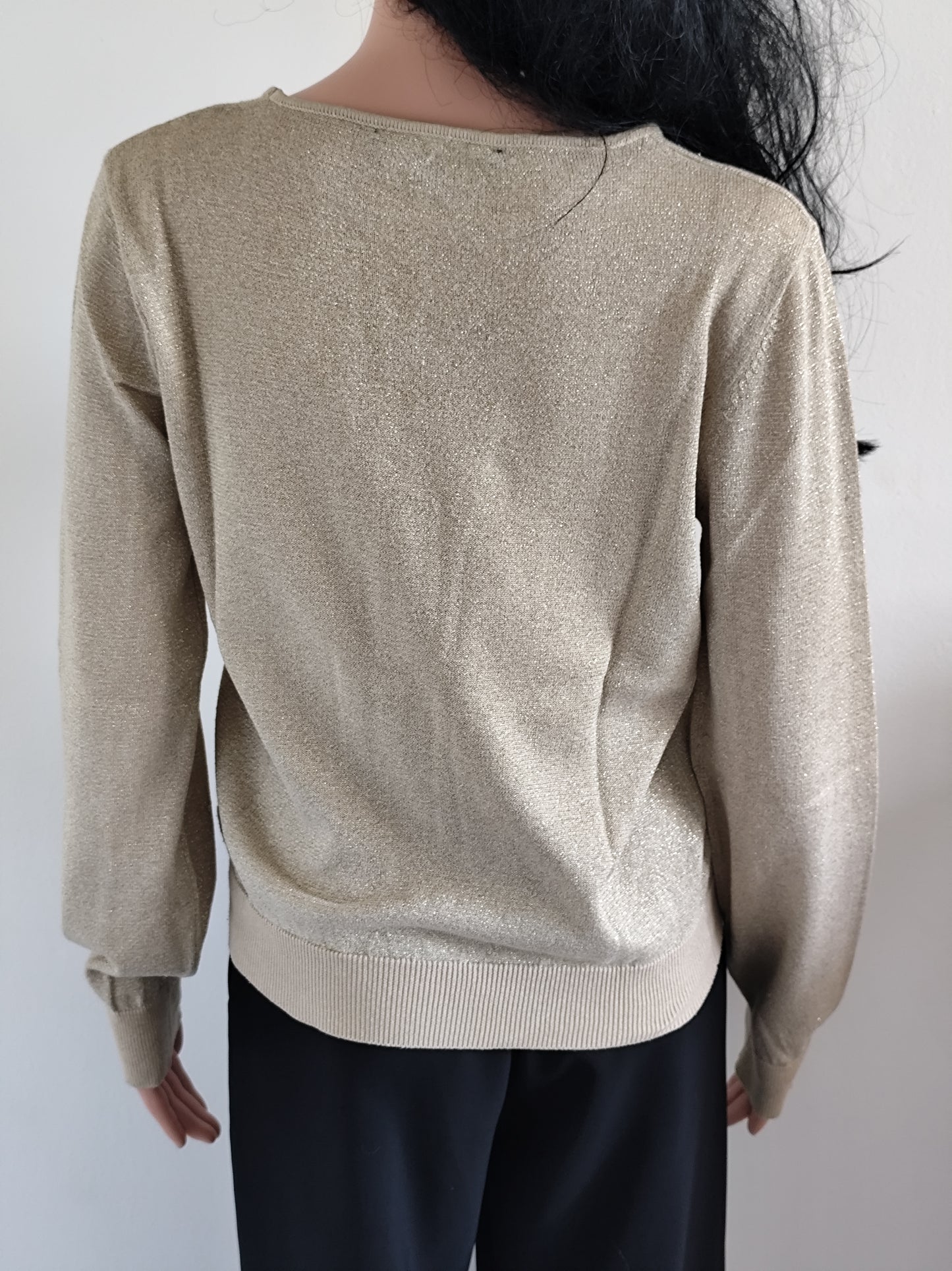 Pull beige scintillant doré - Vila Joy – Taille 36/38