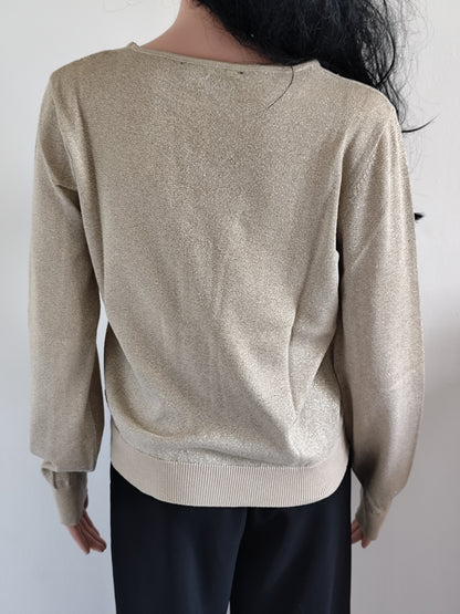 Pull beige scintillant doré - Vila Joy – Taille 36/38