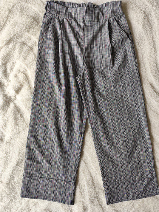 Pantalon léger à carreaux made in Italy – taille S