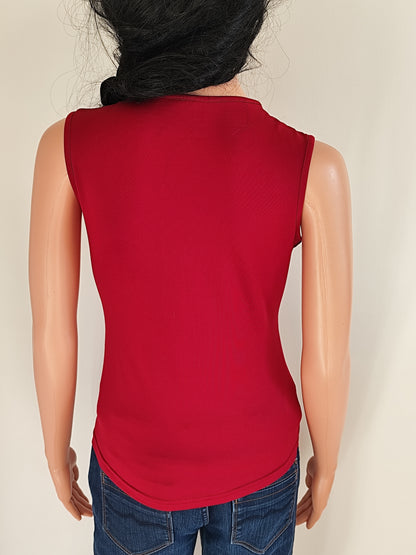 ❤️ Débardeur Rouge Zippé La City – Élégance et Modernité - Taille 34/36/XS