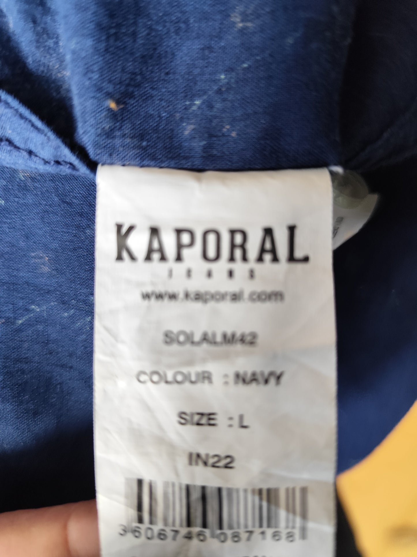 Chemise homme Kaporal bleu marine imprimé floral - Taille L