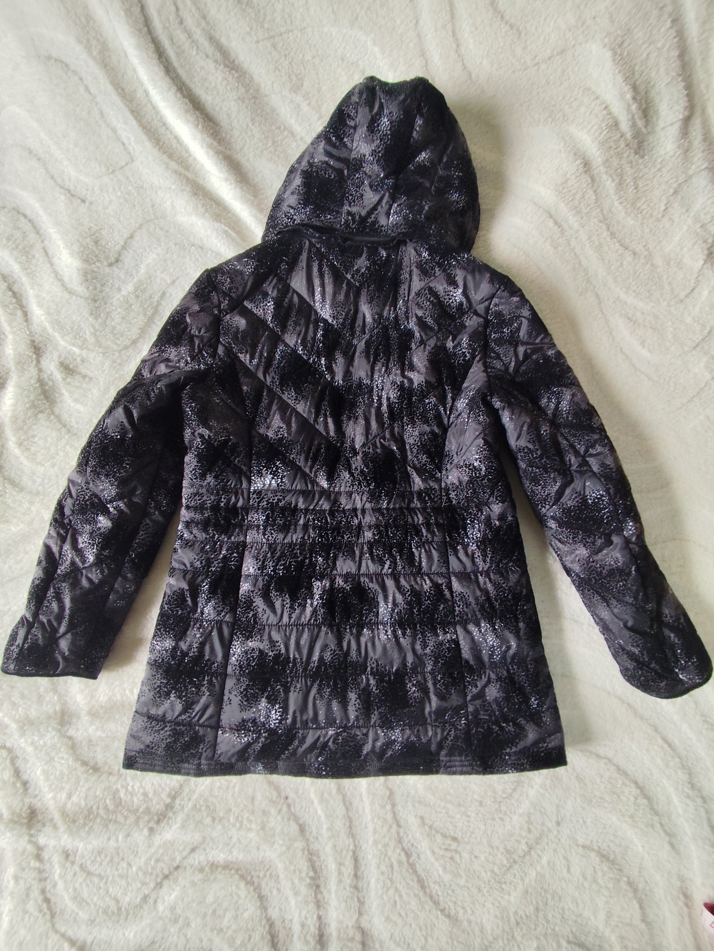 Doudoune imprimée noir & gris – Fashion Concept – Taille 42