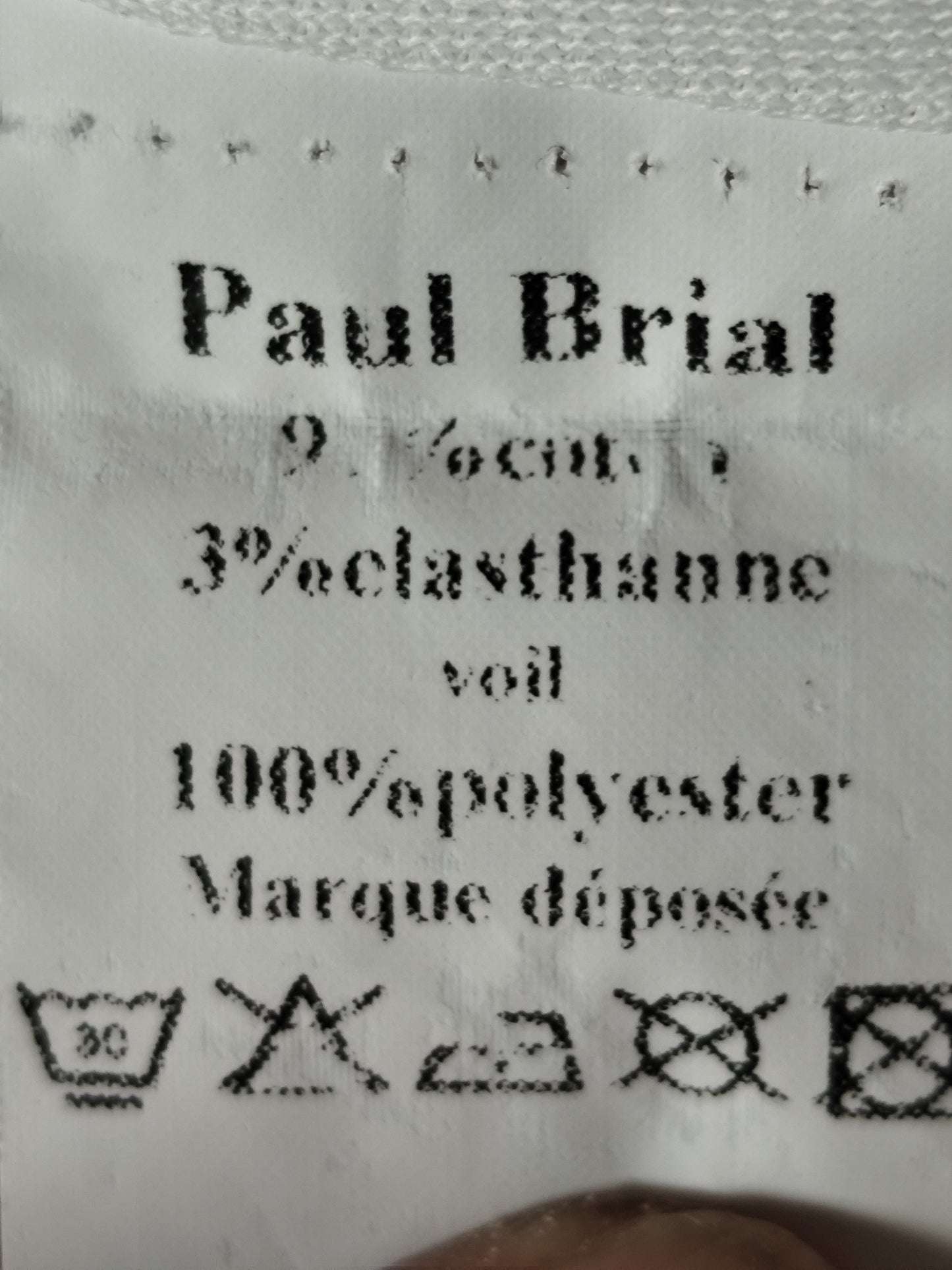 Tailleur Paul Brial – motif floral rouge & chocolat – Taille 3/40 haut et 4/42 jupe