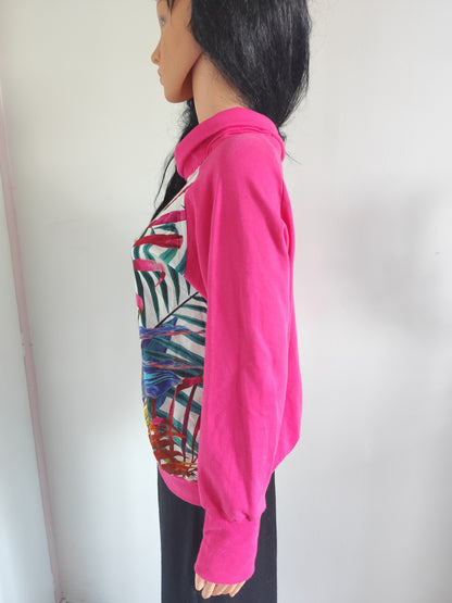 Sweat léger imprimé tropical – Taille estimée 40/42