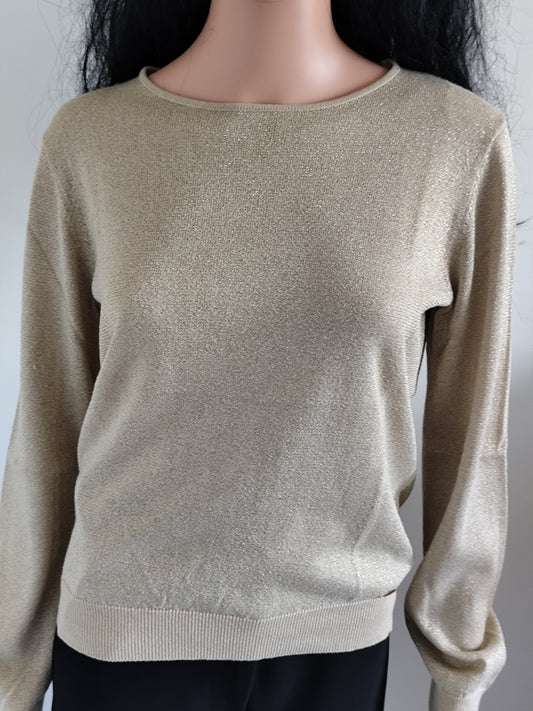 Pull beige scintillant doré - Vila Joy – Taille 36/38