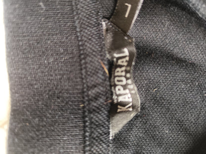 Polo noir à liseré argenté Kaporal - Taille L