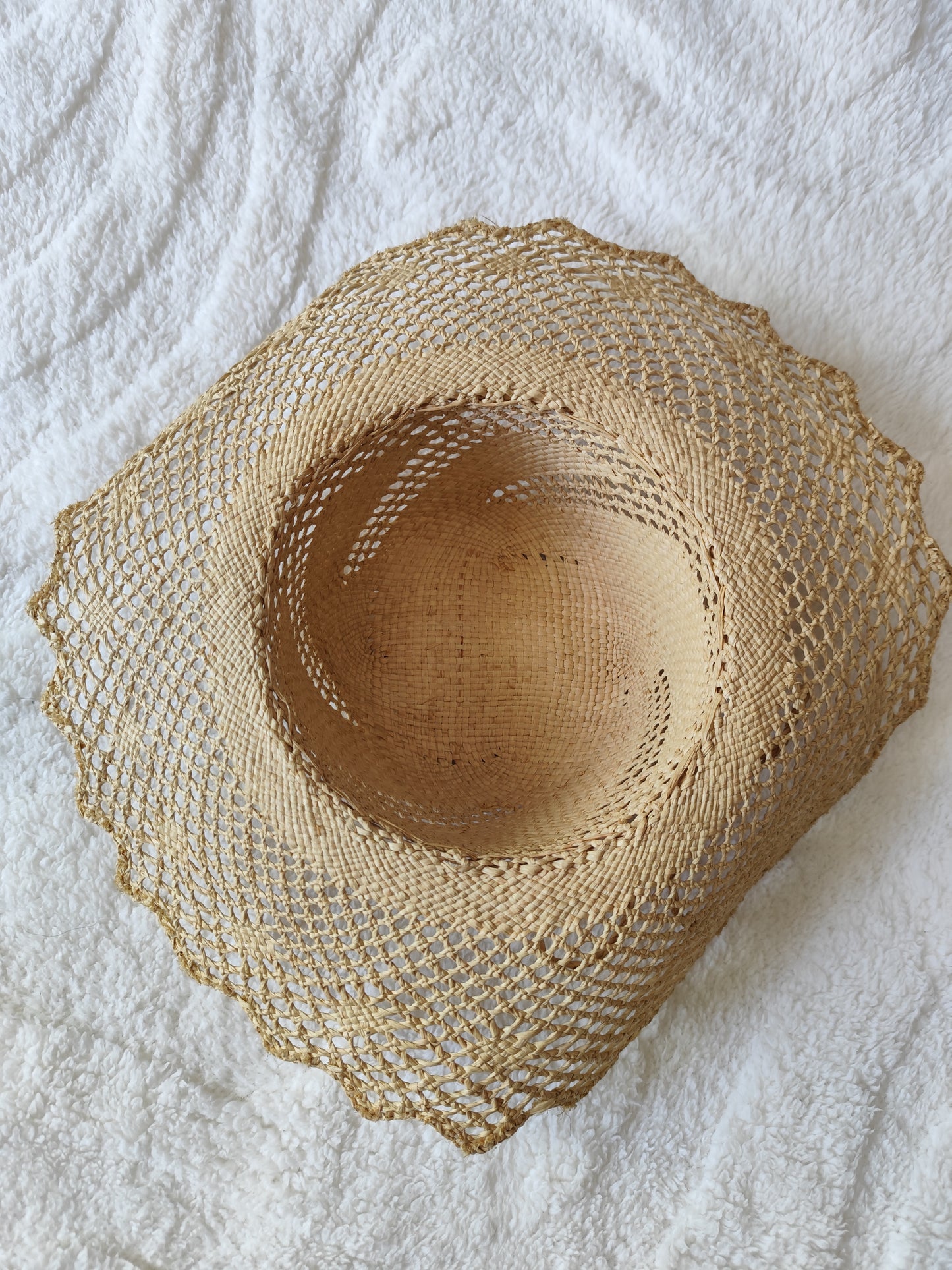 Chapeau de paille ajouré