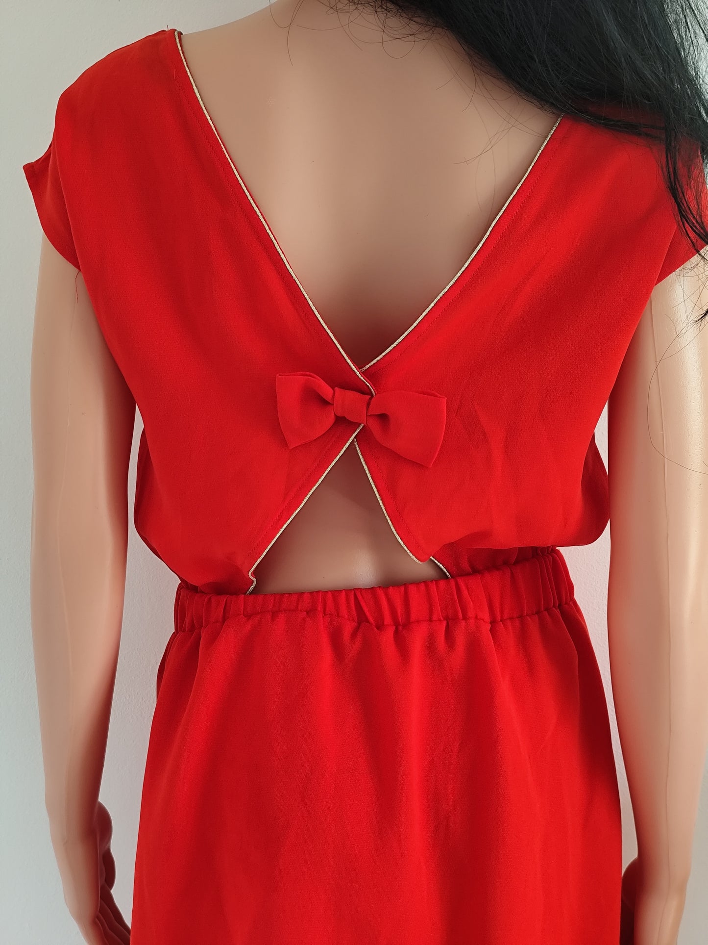 Robe rouge dos nu noué – It Hippie – taille S