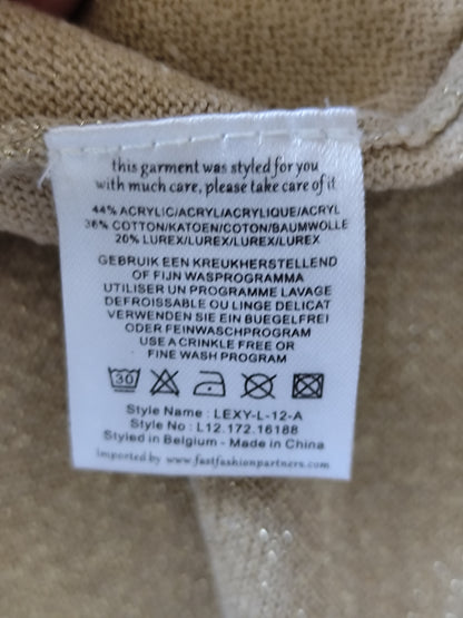 Pull beige scintillant doré - Vila Joy – Taille 36/38