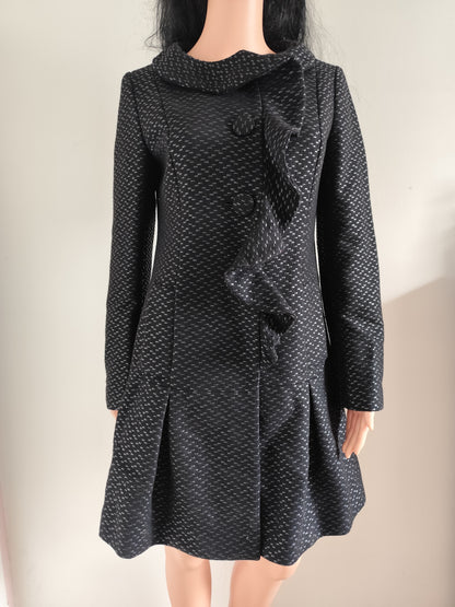 Manteau noir texturé à col structuré– Naf naf – Taille 38