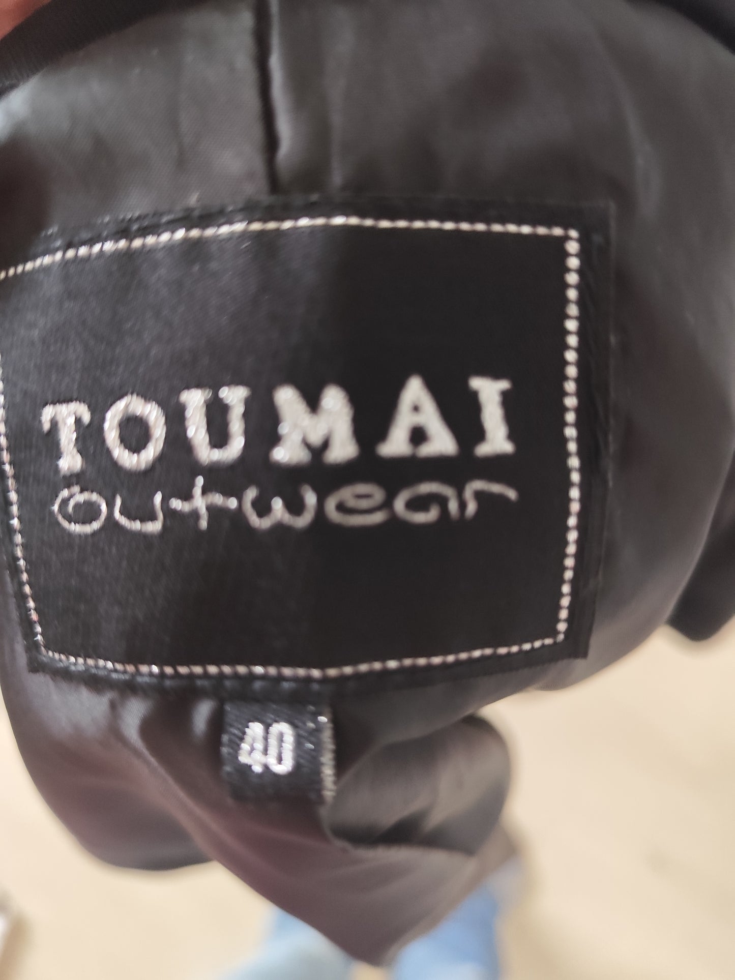 Blazer long noir Toumaï – Chic structuré et polyvalent  – Taille 42