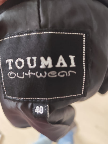 Blazer long noir Toumaï – Chic structuré et polyvalent  – Taille 42