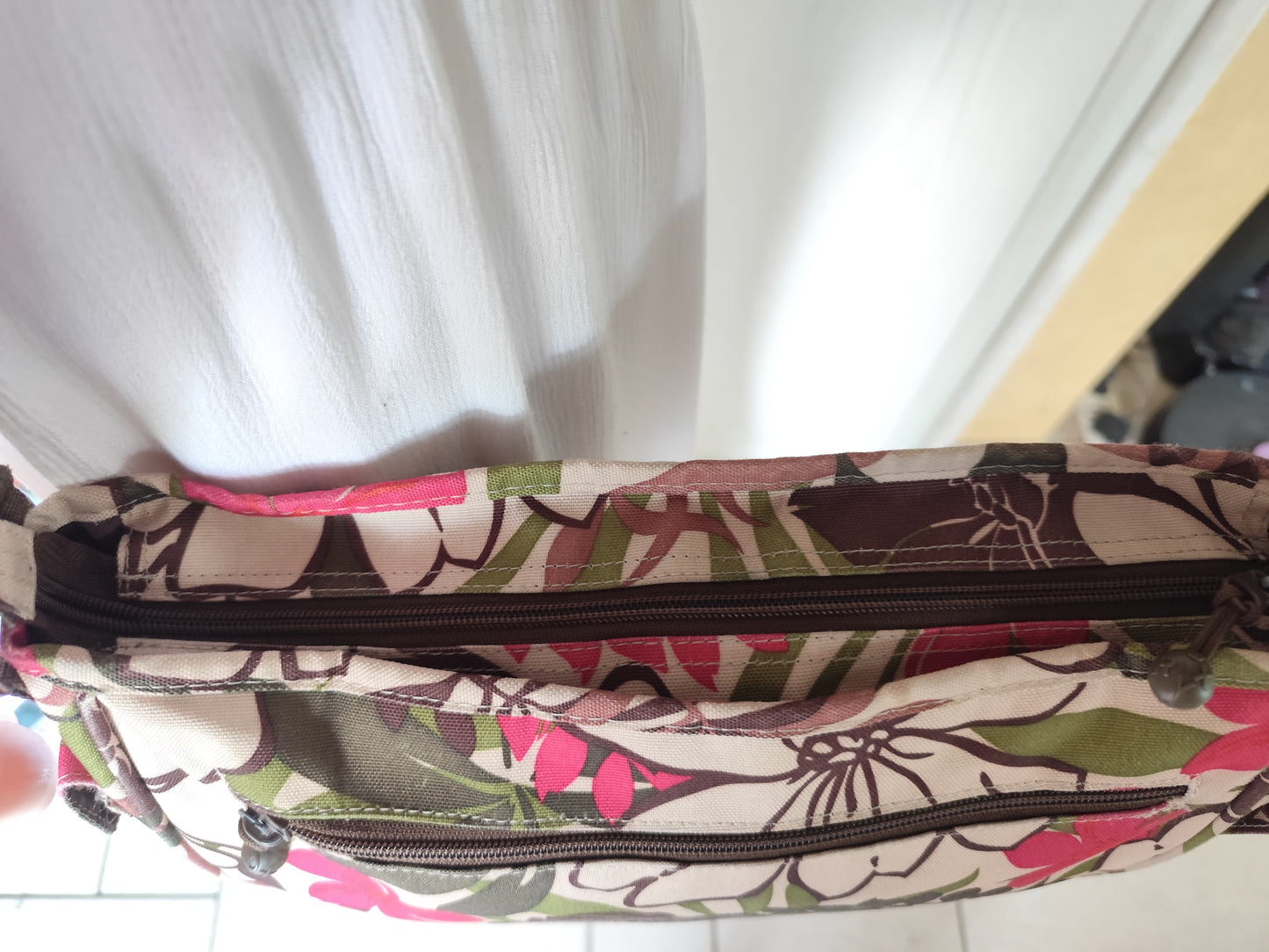 Sac bandoulière imprimé floral tropical -  Roxy - 22 x 33 cm