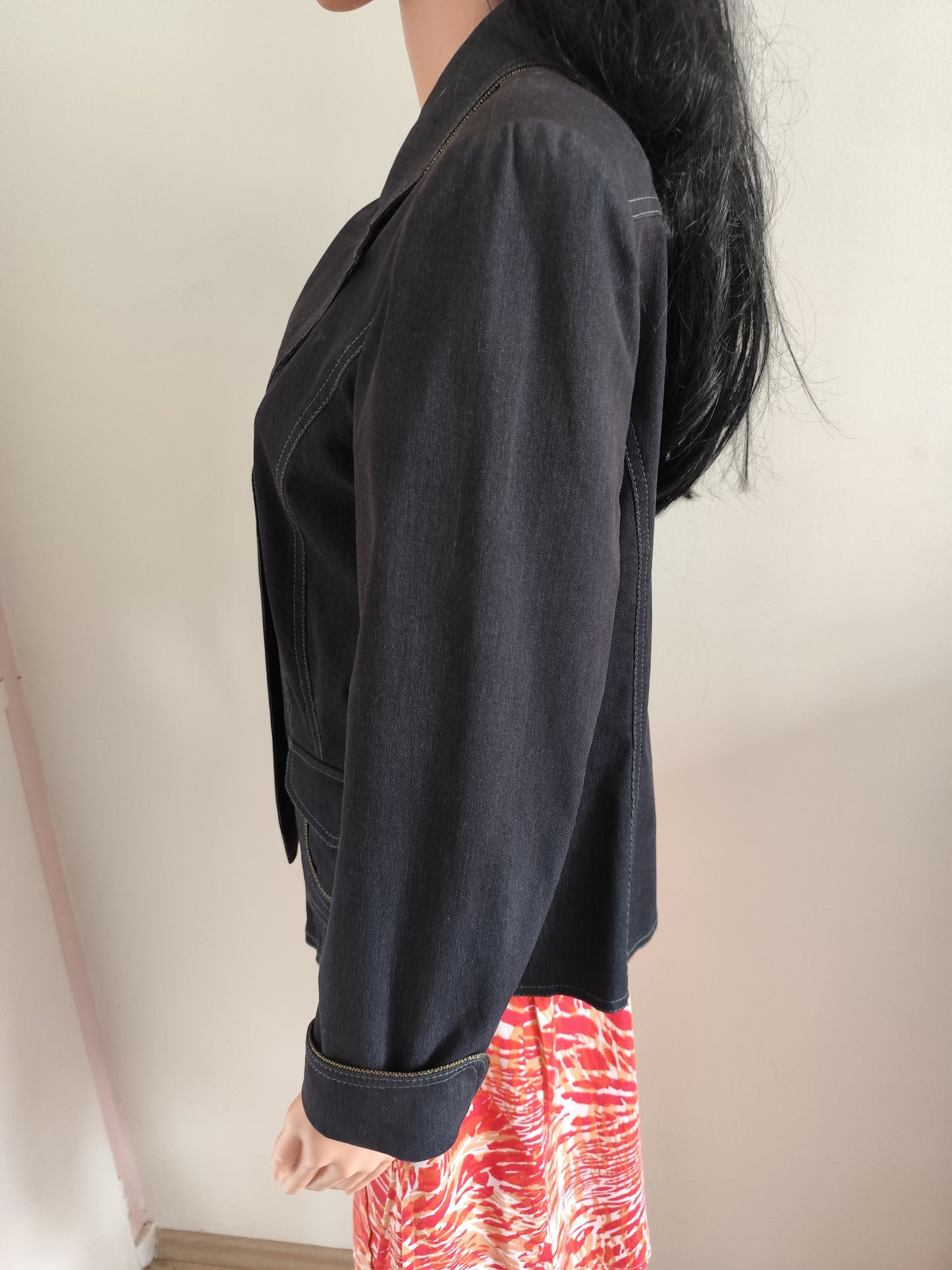 Blazer en denim noir – Christine Laure – T. 40