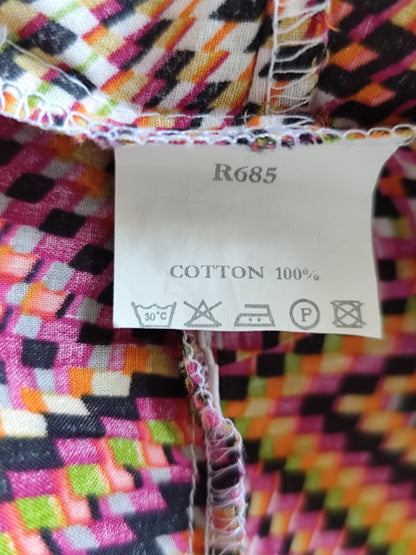 Robe géométrique colorée 100% coton – Taille 38/40