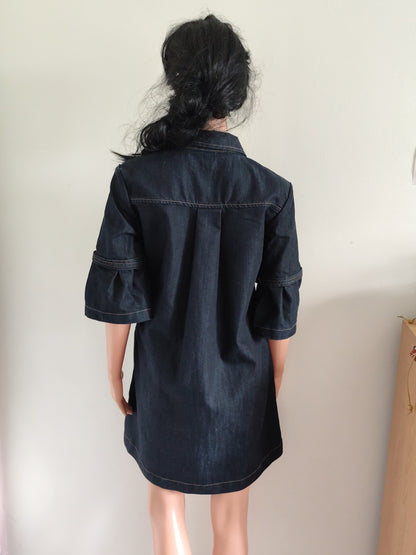 Robe chemise en jean Tamma Jeans – style worker féminin - Taille 40/42